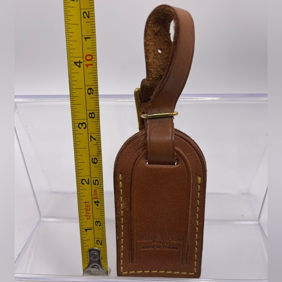 Louis Vuitton - natural MINI leather luggage / name tag - Picture 3 of 5